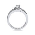 thumbnail image 2 of 3/4ct Diamond Pave Twist Round Engagement Ring 14K White Gold, 2 of 3