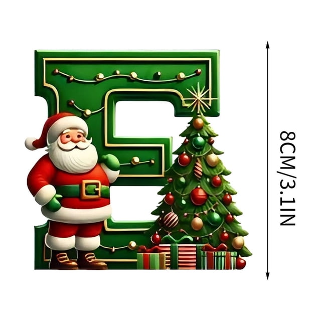 Nilvkv 26 Letters Christmas Tree Decoration Pendant Christmas Tree Ornaments Personalized DIY Christmas Ornaments Christmas Decoration Xmas Tree Hanging Decor Feature