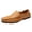 Yellow, variant on Loafers for Men Breathable Soft Leather Slip on Casual Dressy Shoes Fashion Moc Toe Hollow Out Slip On Sneakers Yellow Size 9