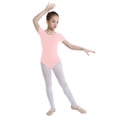thumbnail image 2 of Miaeowve Justaucorps Classique à Manches Courtes pour Filles, Extensible, de Gym, de Ballet et de Danse, Rose, 4, 2 of 7