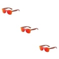thumbnail image 2 of Decodeary Protection Bois Mode Lentille Colorée Options Monture Légère Rouge 3 Ensembles, 2 of 6