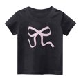 thumbnail image 1 of Plebaso T-Shirts Graphiques en Coton pour Filles, Col Rond, Manches Courtes, T-Shirts Décontractés d'Été, Jolis Hauts pour Enfants Filles, 1 of 3