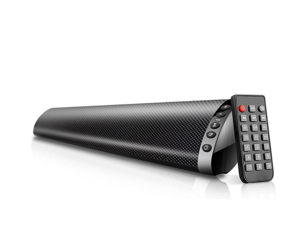 Bluetooth 5.0 Wireless TV Soundbar Home Theater Wall-Mounted Sound Bar Speaker-Black