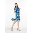 thumbnail image 2 of Women's Hawaiian 3/4 Sleeve Mermaid Ruffle Tunic Dress XL Sunset Blue, 2 of 5