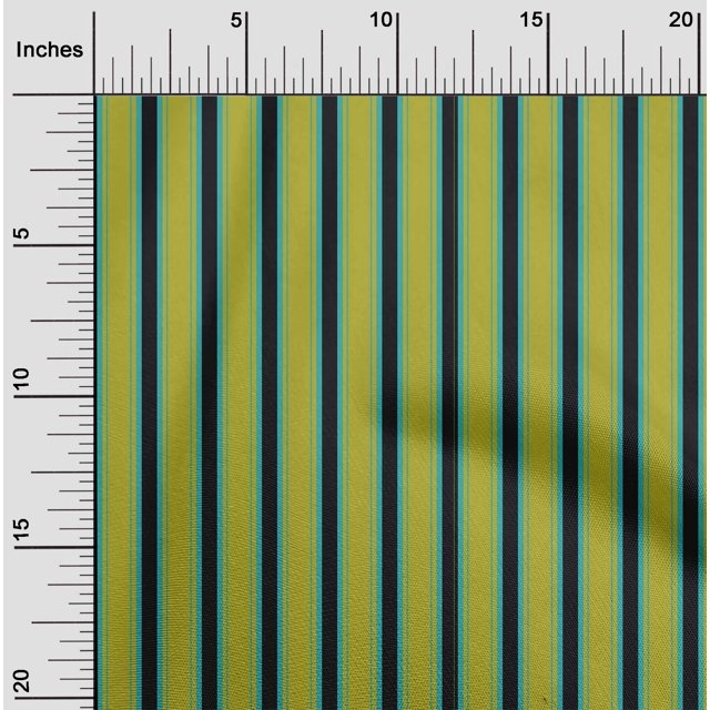 oneOone Polyester Lycra Lime Green Fabric Striped Sewing Craft Projects Fabric Prints By Yard 56 Inch Wide