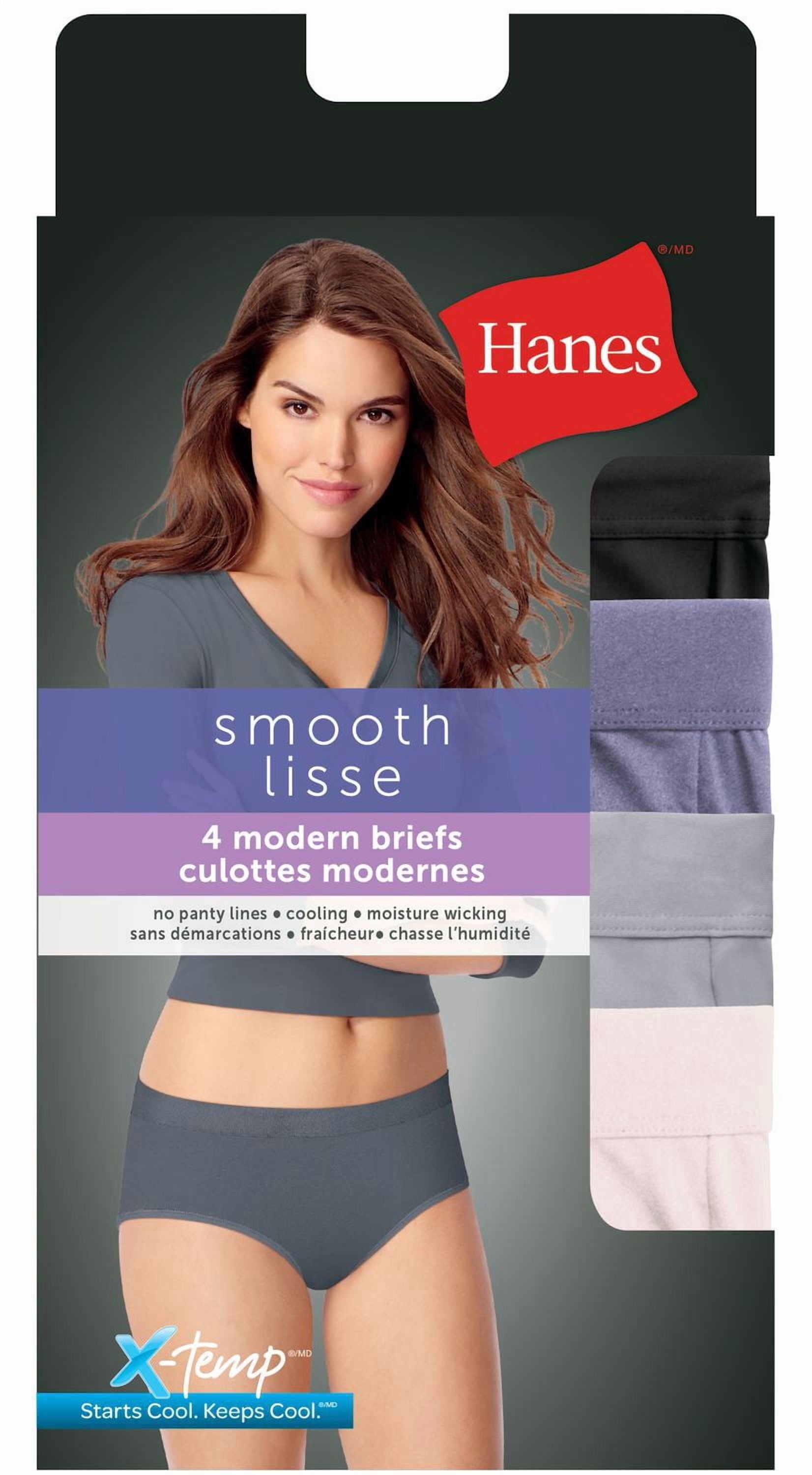 Hanes Women's 4 Pack Smooth Microfiber Brief