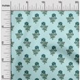 thumbnail image 1 of oneOone Viscose Jersey Fabric Leaves & Floral Block Print Fabric BTY 60 Inch Wide, 1 of 4