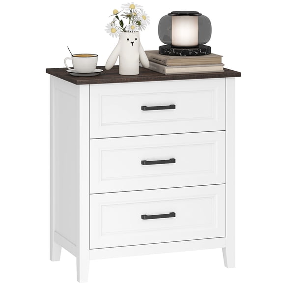 HOMCOM Commode pour Chambre avec 3 Tiroirs pour Salon, Garde-Robe, Buanderie
