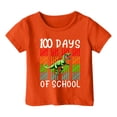 thumbnail image 1 of LUOGENLI T-Shirt pour Filles Garçon et Fille Mode Décontractée Imprimé Col Rond Ample Manche Courte T-Shirt Haut Maxi Hauts Ensemble Été Orange 8-9 Ans, 1 of 4