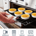 thumbnail image 3 of 5 Oz Creme Brulee Ramekins, Round Fluted Quiche Dishes Tart Pan, Oven Safe Ramekins for Baking, Souffle, Ramekins 6 Pack, 3 of 6