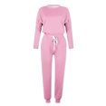 thumbnail image 4 of FAIWAD Ensemble 2 Pcs pour Femme Chandail à Manches Longues à Col Rond et Pantalon de Jogging Long Survêtement Décontracté, 4 of 5