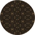 thumbnail image 1 of Ahgly Company Machine Washable Indoor Round Transitional Night Black Area Rugs, 7' Round, 1 of 7