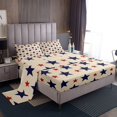 thumbnail image 1 of YST Cartoon Stars Sheet Set Queen Size 4Pcs,Red Blue Stars Fitted Sheet For Adult Teens,Colorful Galaxy Stars Bed Sheets,Starry Sky Pattern Flat Sheet Lightweight,Comfy Breathable 4Pcs, 1 of 5