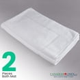 thumbnail image 4 of Canadian Linen Yukon Bath Mats, 2 Pack, 20"x34", Lightweight Quick Dry Soft Absorbent Cotton Washable Bathroom Shower Mat, Picture Frame Design, White, 4 of 8