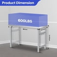 thumbnail image 4 of Stainless Steel Folding Table, 660 LBS Commercial Prep Table, Heavy-Duty Single-Tier Portable Workstation for Kitchen, 4 of 7