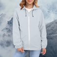 thumbnail image 4 of Comdrip Veste Légère pour Femmes! Veste Chaude Coupe-Vent Imperméable à Blocs de Couleur pour Femmes, Coupe-Vent d'Extérieur, Veste de Randonnée, Veste de Randonnée pour Femmes, Légère, Légère, Gris Cendré, 4TG, 4 of 5