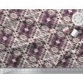 thumbnail image 3 of Soimoi Velvet Fabric Check & Geometric Print Sewing Fabric Yard 58 Inch Wide, 3 of 5