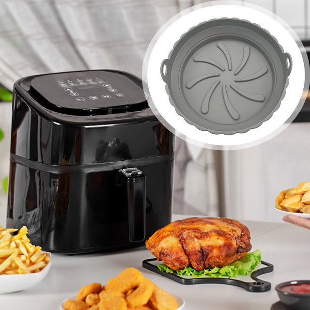 Air Fryer Silicone Baking Tray Circular Oil Drained Air Fryer Pad Microwave Oven Silicone Baking Tray