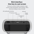 thumbnail image 4 of TFixol GX100 Portable LED Projector with 854x480 Resolution, HD/USB/TF Input, 3.5mm Audio Output, Dual 4W Speakers, Wireless Mirroring, Compact Design, Black, 100-240V, 4 of 6