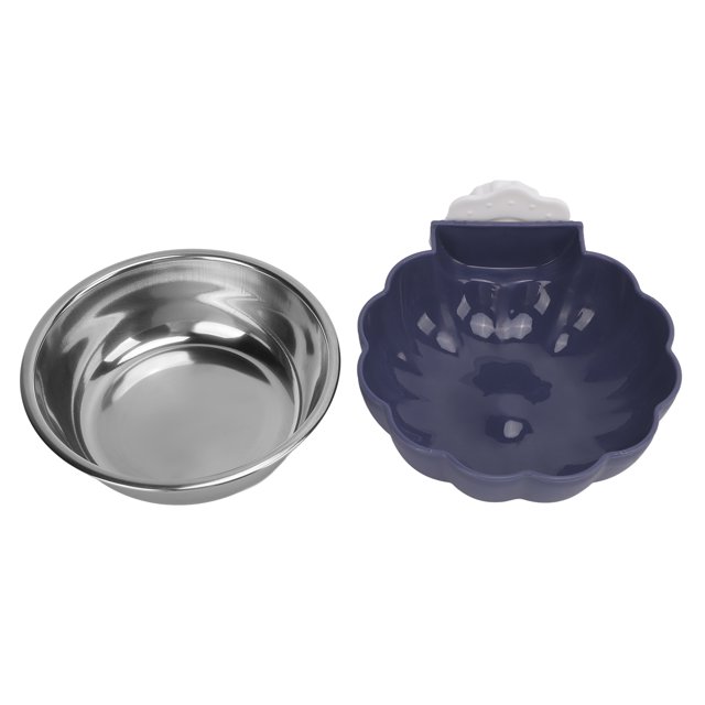 Chien Amovible Alimentation en Acier Inoxydable, Forme de Citrouille Multifonctionnelle Ronde Boucle à Vis Conception Suspendu Bol pour Chien Peu Profond pour les Chats pour les Cobayes pour les Oiseaux Orange, Jaune, Bleu