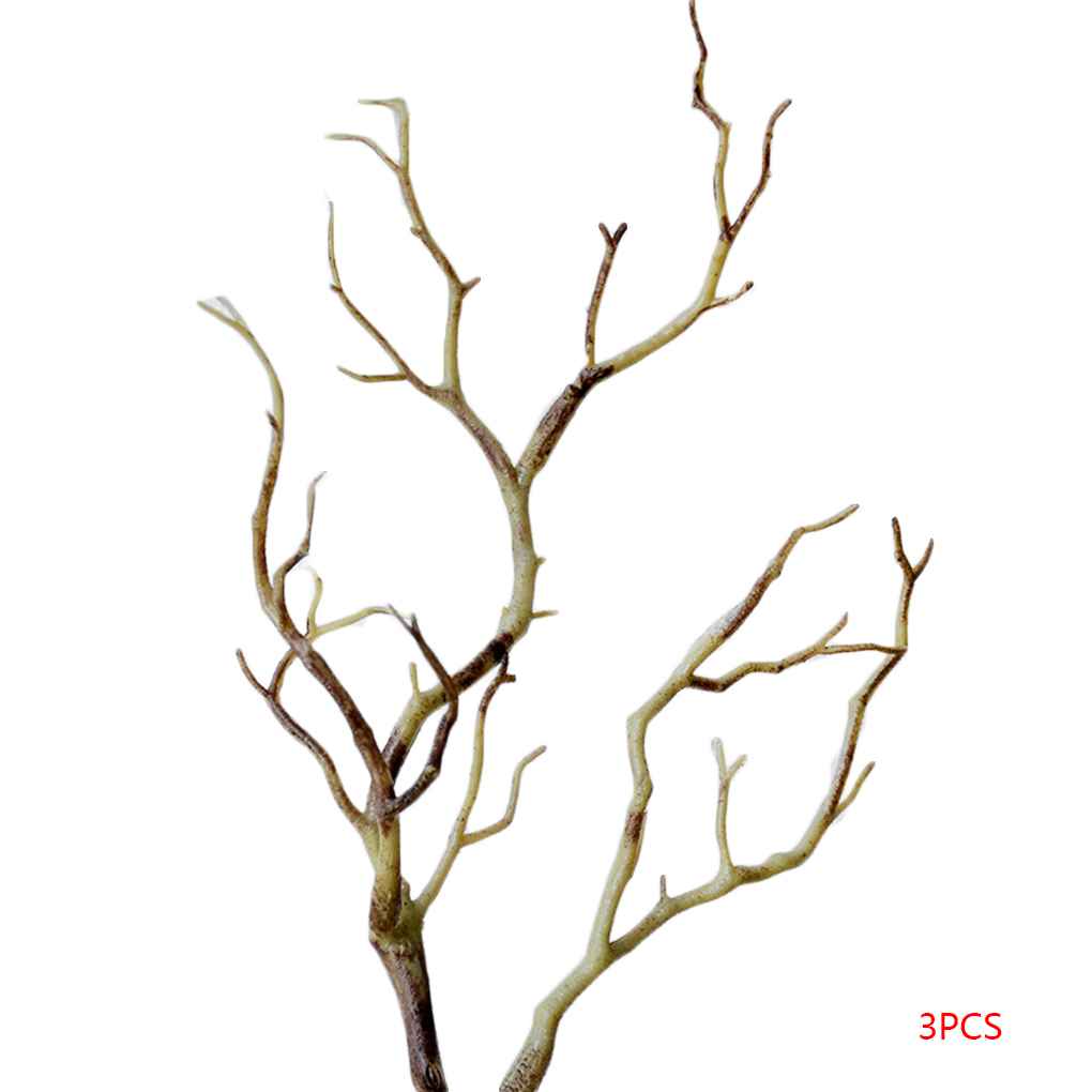 3Pcs Large Wedding Decoration Branch Simulation Plastic Dried Tree Branches Simulation Tree Branches Artificial Fake Foliage Plant Xingzhi