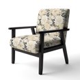 thumbnail image 3 of Designart « Carnation Cosmos II » Fauteuil d'Appoint Rembourré Blanc à Motif Floral - Fauteuil de Style Champêtre pour Salon, 3 of 7