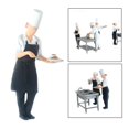 thumbnail image 3 of People Figurines 1:64 Scale Chef Figures Model Trains Architectural People Chef Black, 3 of 8