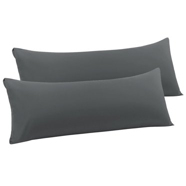 Unique Bargains Microfiber Body Pillow Cases Silky-Soft Pillowcase Envelope Closure 2pcs