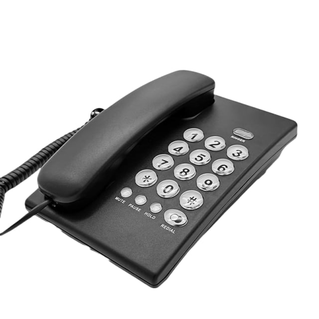 crativent Landline Button Telephone Handset Replay Callback Landline for Office black