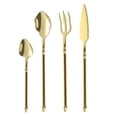 thumbnail image 1 of Aihimol Silverware Tableware Set of 4 Flatware Silverware Set Forks Spoons and Knives Set Kitchen Utensils Set Ergonomic Durable Dishwasher Safe Silver, 1 of 3