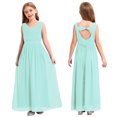thumbnail image 3 of Miaeowve Robe de Demoiselle d'Honneur pour Fille Sans Manches en Mousseline Perlée, Robe de Demoiselle d'Honneur Junior, Robe de Fête de Mariage pour Filles, Vert Menthe 8, 3 of 7
