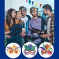 thumbnail image 3 of VONKY DIY Plume Eyeglasses Frame Carnival Theme Parties Decorative Eyewear Plume clown 1Set, 3 of 6