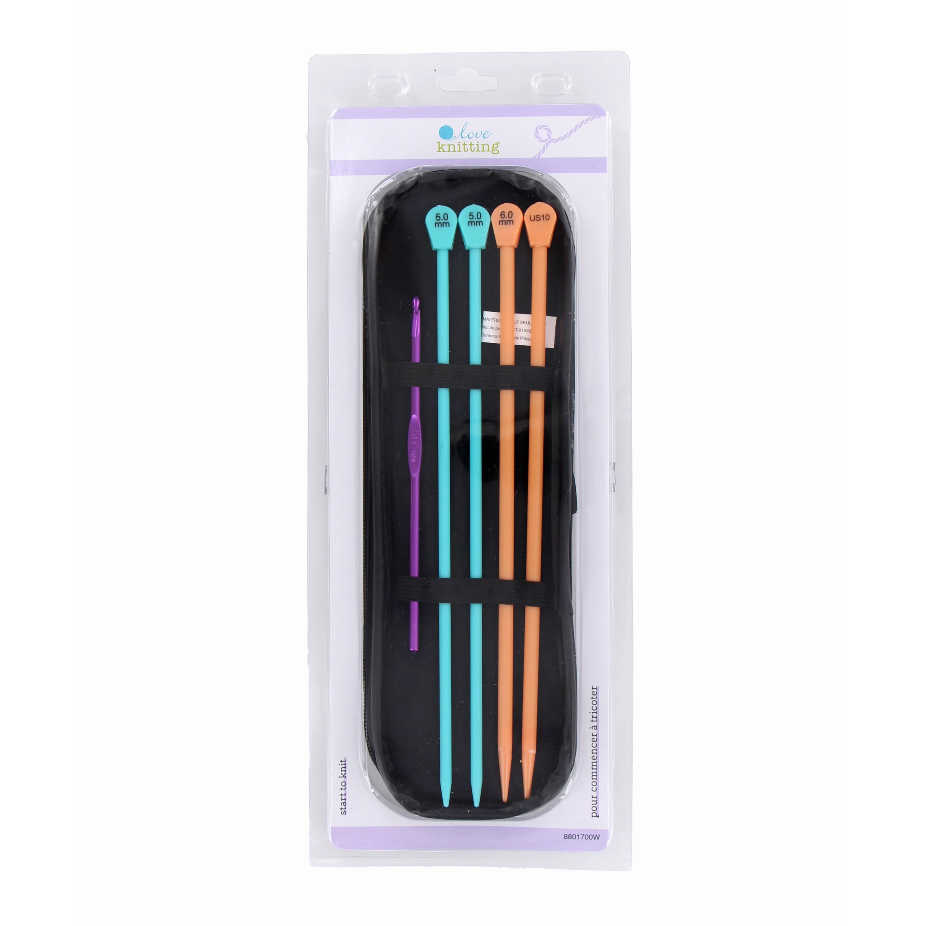 LOVE KNITTING Ensemble pour débuter le tricot, 16 pièces