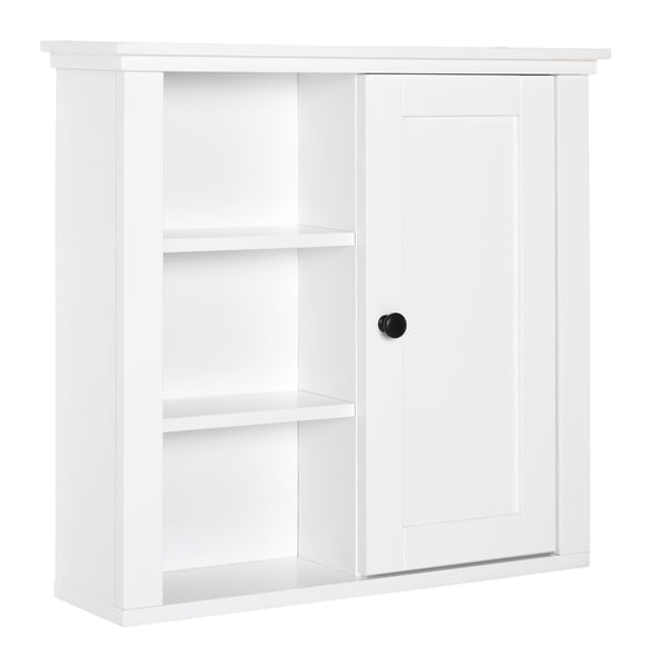 HOMCOM Bathroom Wall Cabinet with 3 Open Shelves, Storage Cupboard