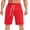 Red, variant on EGNMCR Mens Shorts Men Casual Solid Pocket Elastic Waist Straight Half Shorts Pants Sport Pants Gifts for Men