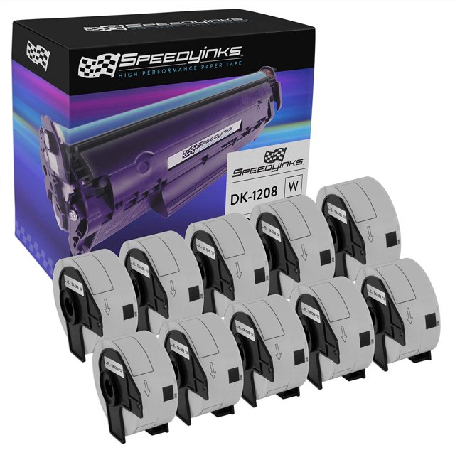 Speedy Inks Compatible Address Label Replacement for Brother DK-1208 (White, 10-Pack) Compatible with QL-1050 QL-1050N QL-1060N QL-500 QL-500EC QL-550 QL-570 QL-570VM