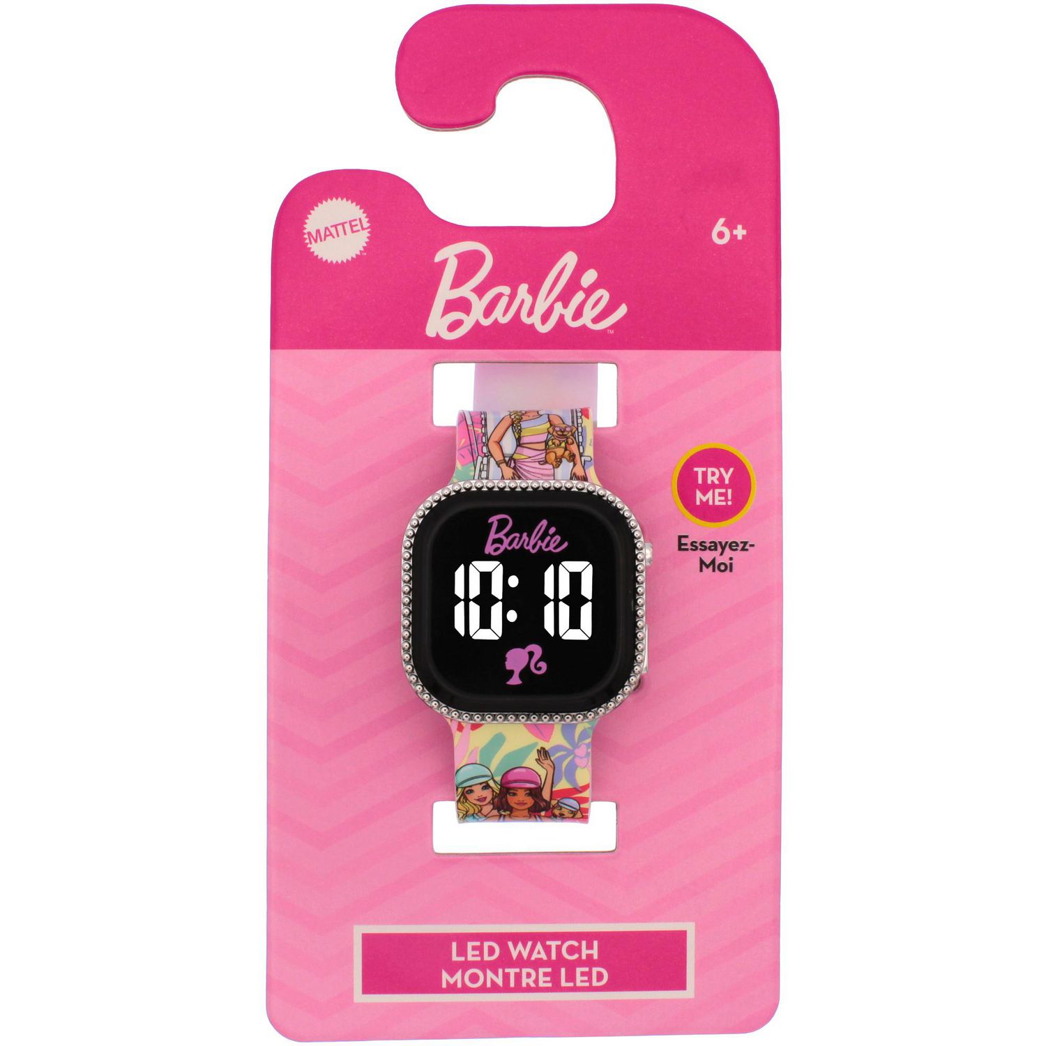 Montre LED pour enfants Hello Kitty avec bracelet à imprimé de personnages amusant