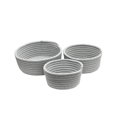 thumbnail image 2 of ziyahi 3 Pieces/Set Storage Basket Washable Cotton Braided Replacement Underwear Socks Living Room Sundries Makeup Container Organizer Light Grey, 2 of 9