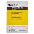 thumbnail image 2 of Niche Rear Brake Pad Set for Harley-Davidson Tri Glide Organic Motorcycle 519-KPA2583D, 2 of 5