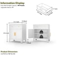 thumbnail image 2 of CHSHIN Coffee Bar Cabinet, Metal Kitchen Storage Cabinet, Modern Buffet Sideboard with Drawer,White, 2 of 6