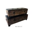 thumbnail image 1 of Ensemble de 2 Bancs de Rangement Bruns, 1 of 1