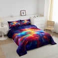thumbnail image 3 of Erosebridal Rainbow Cloud Bedding Full Comforter Set for Girls, Sparkle Stars Down Comforter, Reversible 3-Piece, 3 of 7