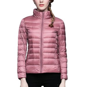 Baberdicy Cardigan Sweaters pour les femmes Légère Veste de Down mince et légère Manteau Casual Manteaux Slim Vestes de Down Femmes & Parkas Rose