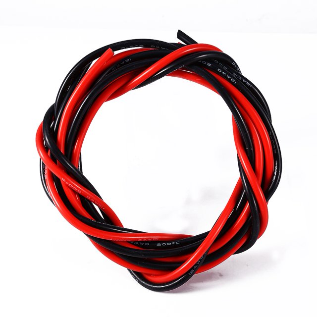 Noref New 12AWG 5m Gauge Silicone Electronic Cable Cord Copper Stranded Wire For RC, Flexible Stranded Cable, Spare Part