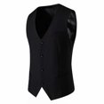 thumbnail image 1 of BOBOGOJP Mens Suit Jacket Business Slim Fit One Button Formal Blazer (Black,XXL), 1 of 5