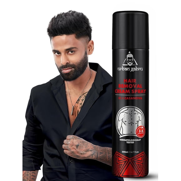 UrbanGabru Casanova Hair Removal Spray for Men (200 ML) Hair remove in Just 3-5 Min for Hands, Legs, Chest, Back & Under Arms
