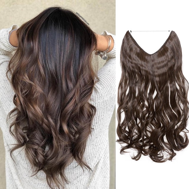 Invisible Wire in Hair Extensions Hairpieces Synthetic hair