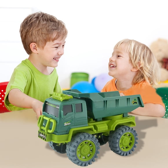 Fesfesfes Kids Construction Toys, Construction Truck Toys Set Dump Trucks, Alloy Construction Vehicle Toys for 3 4 5 6 7 Years Old Boys Gifts Green