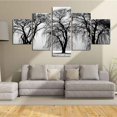 thumbnail image 4 of 5 Panels Withered Tree Painting polyester; Winter wall polyester; Winter on Polyester Grey Background Wall Art Home Decoration for Living Room Bedroom, 4 of 6