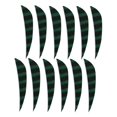 thumbnail image 3 of 12Pcs dans 1 Tiges d'Arc de Dindon Fletchings - 3 Pouces, Vert, 8x1cm, 3 of 9